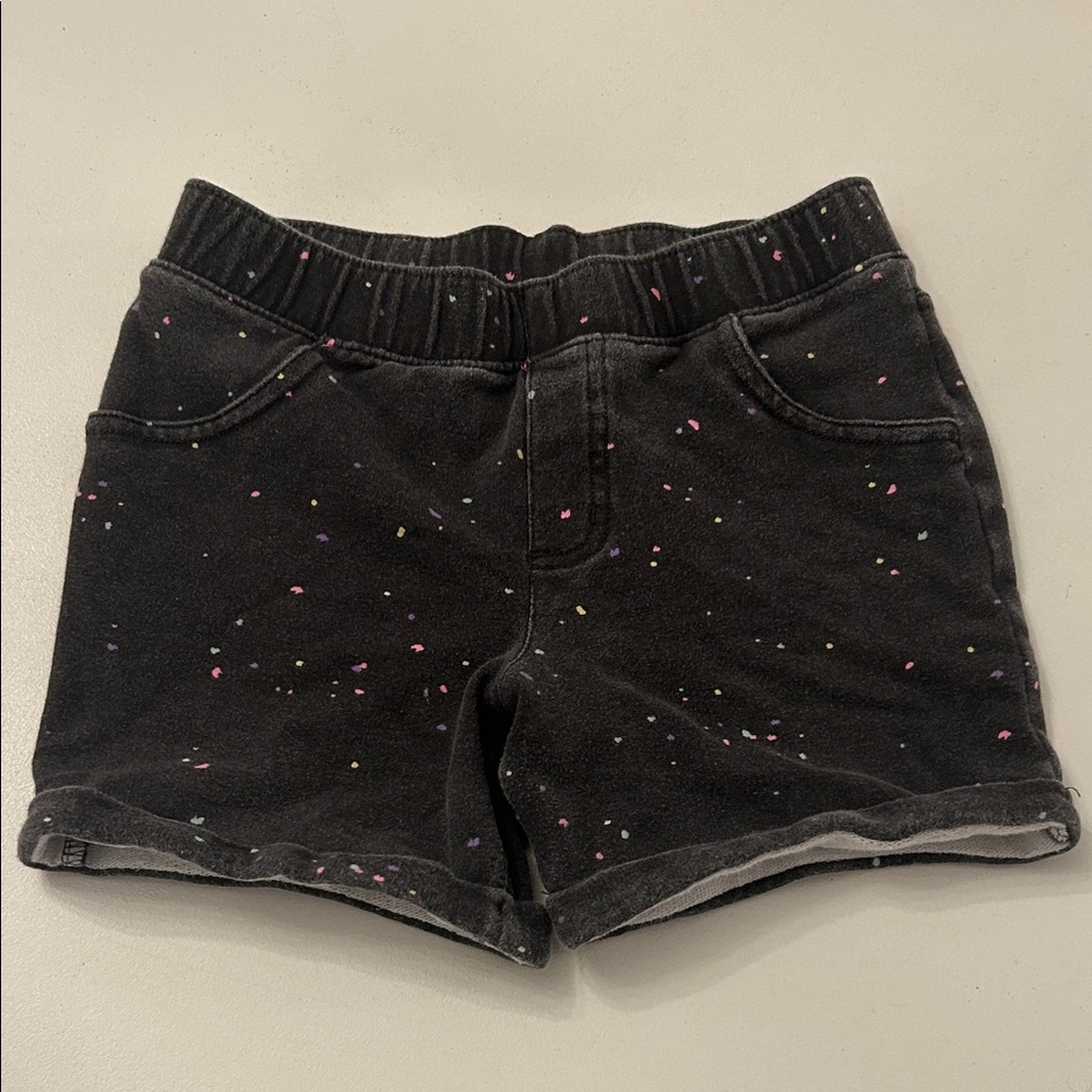 Jumping Beans Black Shorts with Multicolor Dots